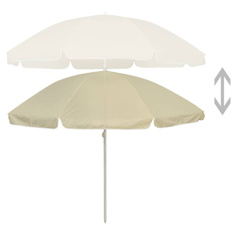 Laden Sie das Bild in Galerie -Viewer, Vidaxl strandparasol 240 cm zandgeel