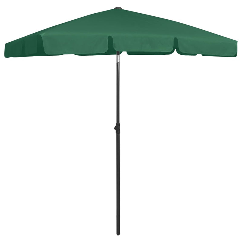 Afbeelding laden in galerijviewer, VidaXL Strandparasol 180x120 cm groen