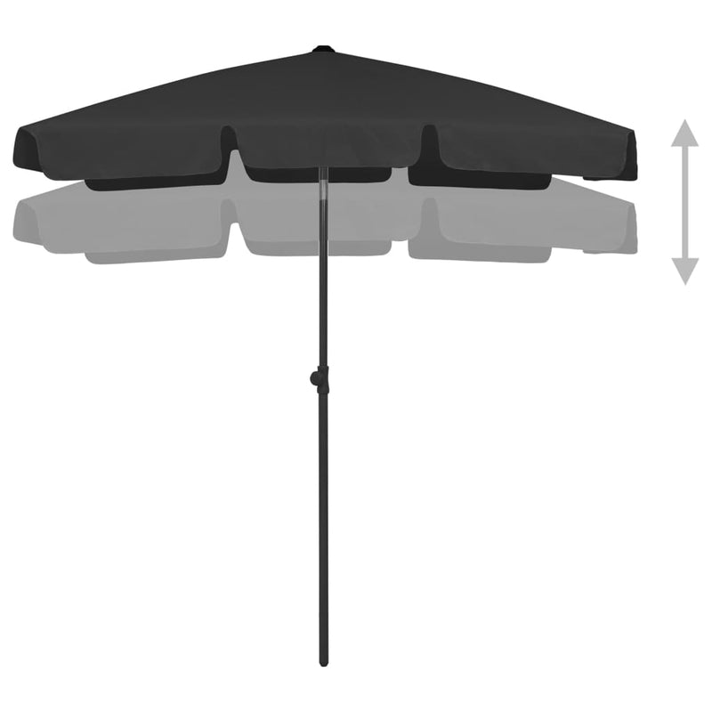 Load image into Gallery viewer, VidaXL Strandparasol 180x120 cm zwart