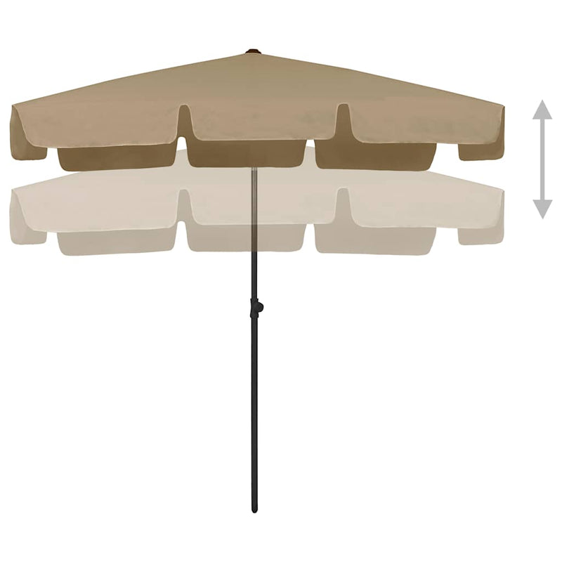 Load image into Gallery viewer, Vidaxl strandparasol 200x125 cm taupe
