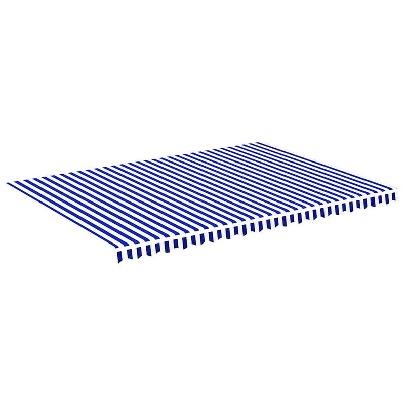 Load image into Gallery viewer, Vidaxl vervangingsdoek voor luifel 5x3,5 m blauw en wit