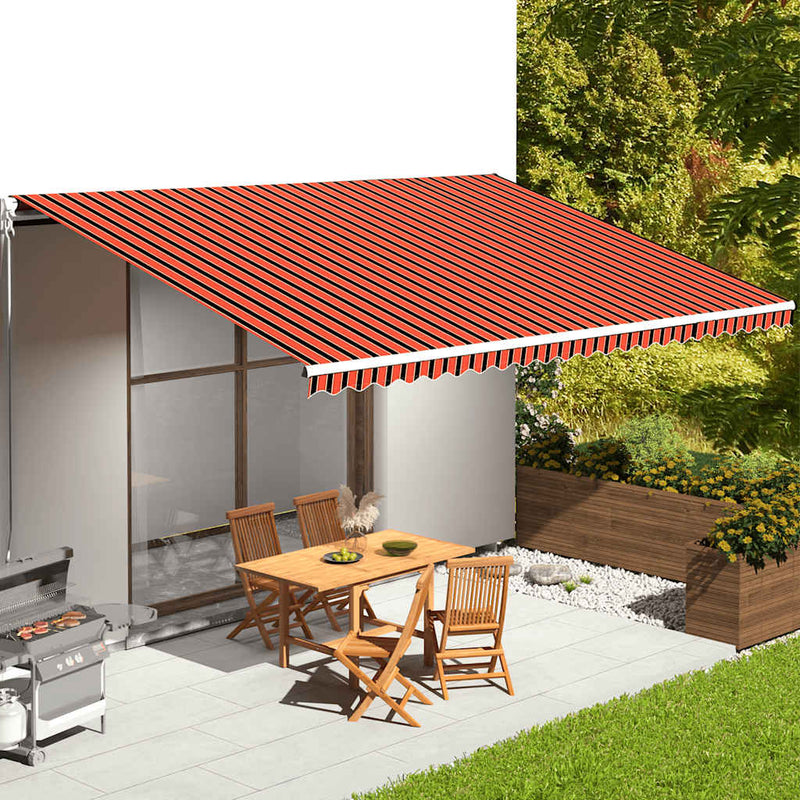 Load image into Gallery viewer, Vidaxl vervangingsdoek voor luifel 6x3,5 m oranje en bruin