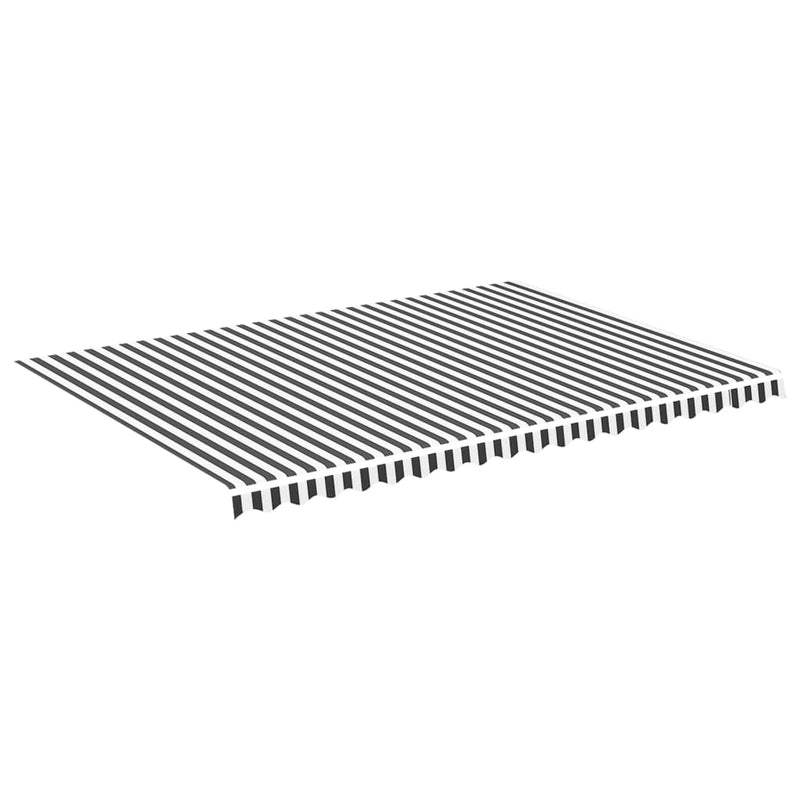 Load image into Gallery viewer, Vidaxl vervangingsdoek voor luifel 5x3,5 m antracietkleurig en wit