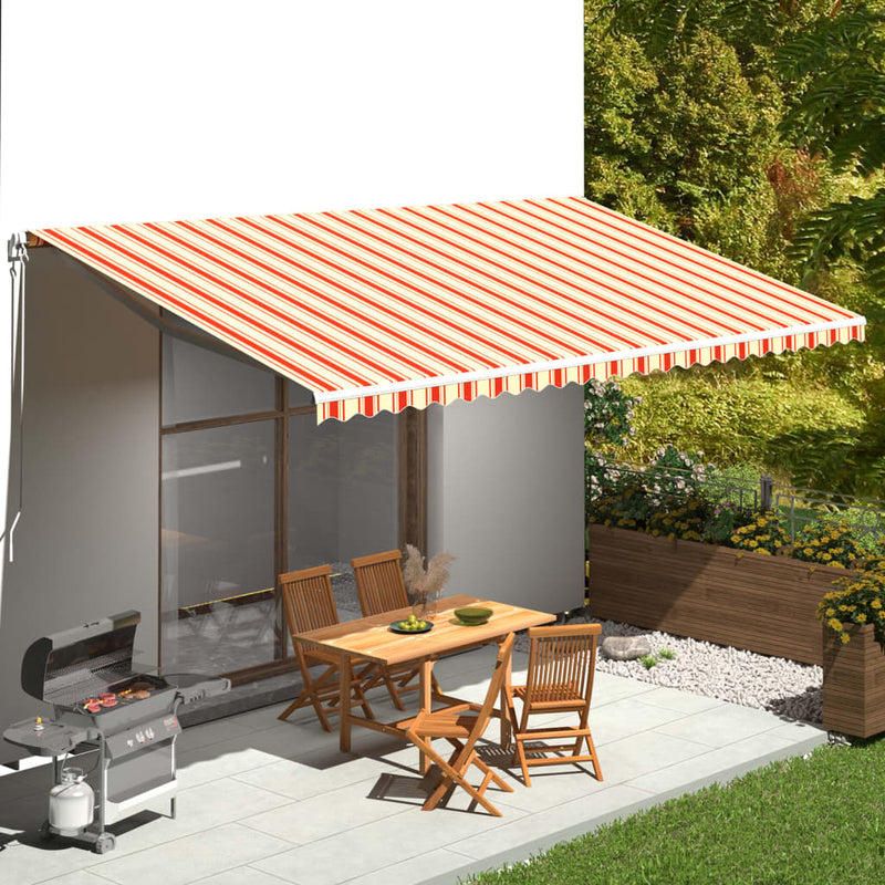 Load image into Gallery viewer, Vidaxl vervangingsdoek voor luifel 6x3,5 m geel en oranje