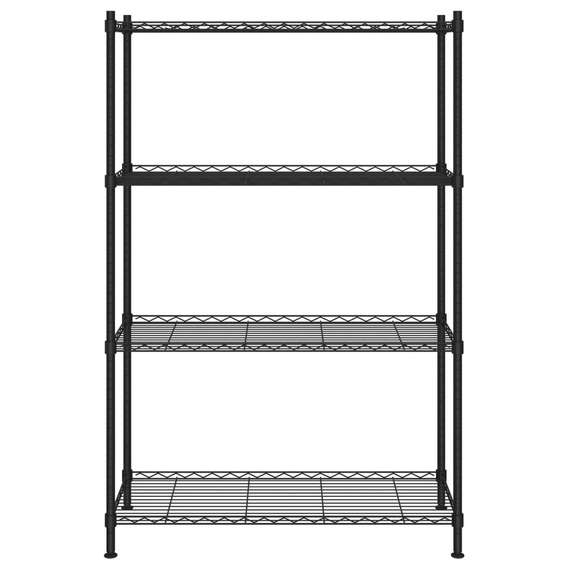 Afbeelding laden in galerijviewer, Vidaxl opbergrek 4-laags 200 kg 90x35x137 cm zwart