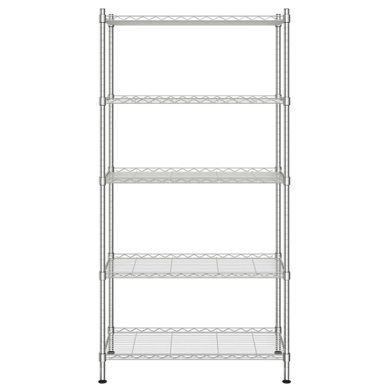 Load image into Gallery viewer, VidaXL Opbergrek 5-laags 250 kg 90x35x180 cm chroomkleurig