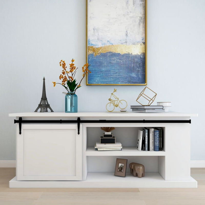 Load image into Gallery viewer, Vidaxl ophangset voor minischuifdeur 183 cm koolstofstaal