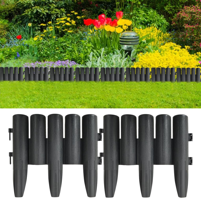 Load image into Gallery viewer, Vidaxl gazonranden 36 st 10 m pp antracietkleurig