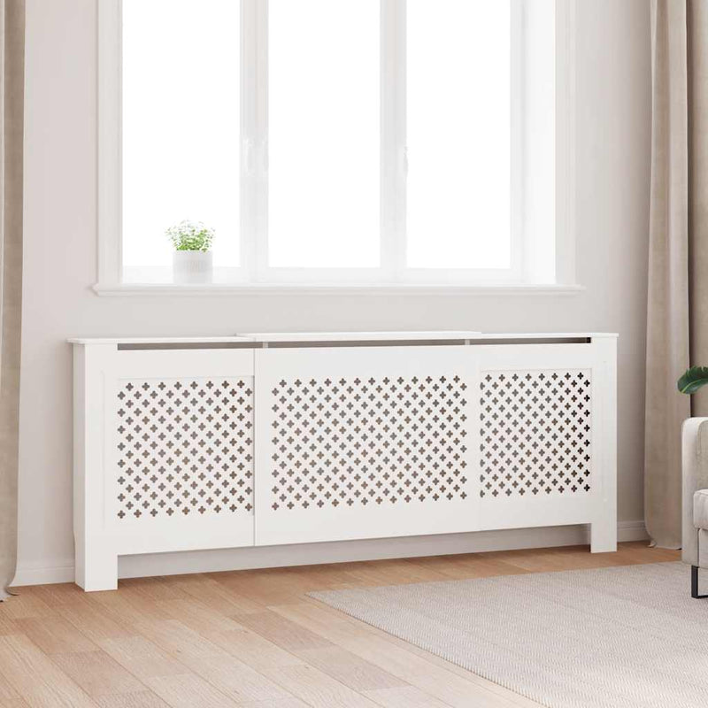Load image into Gallery viewer, Vidaxl radiatorombouw 205 cm mdf wit