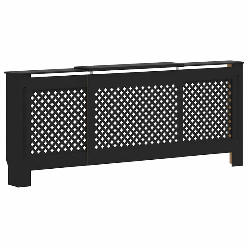 Load image into Gallery viewer, Vidaxl radiatorombouw 205 cm mdf zwart