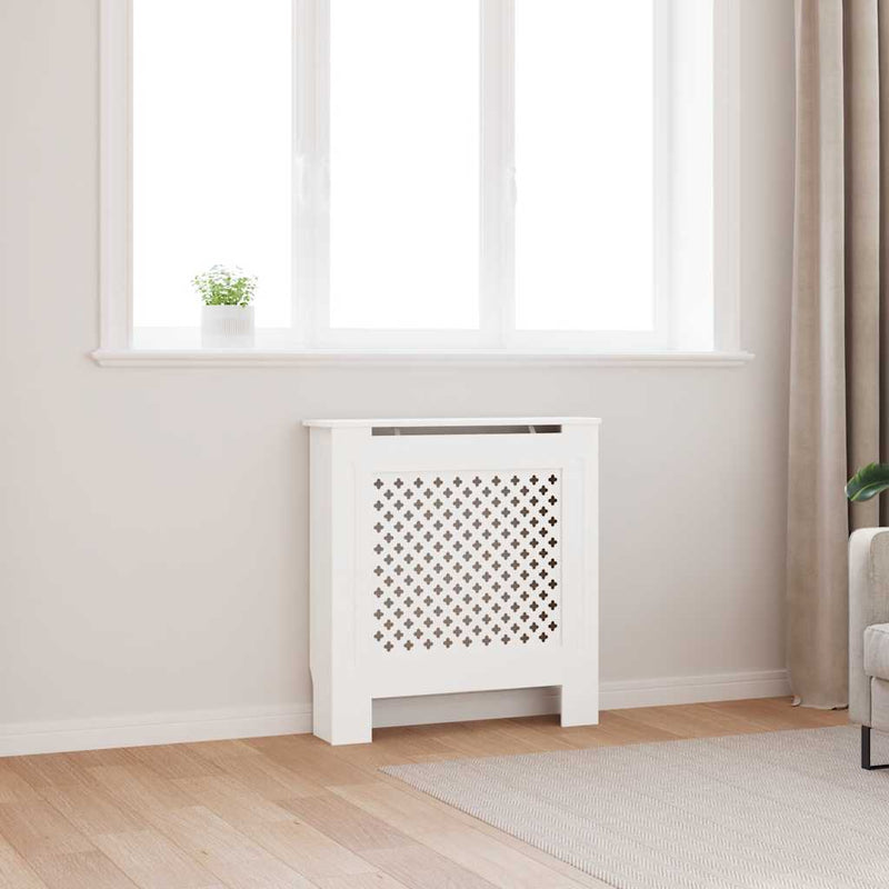 Load image into Gallery viewer, Vidaxl radiatorombouw 78 cm mdf wit