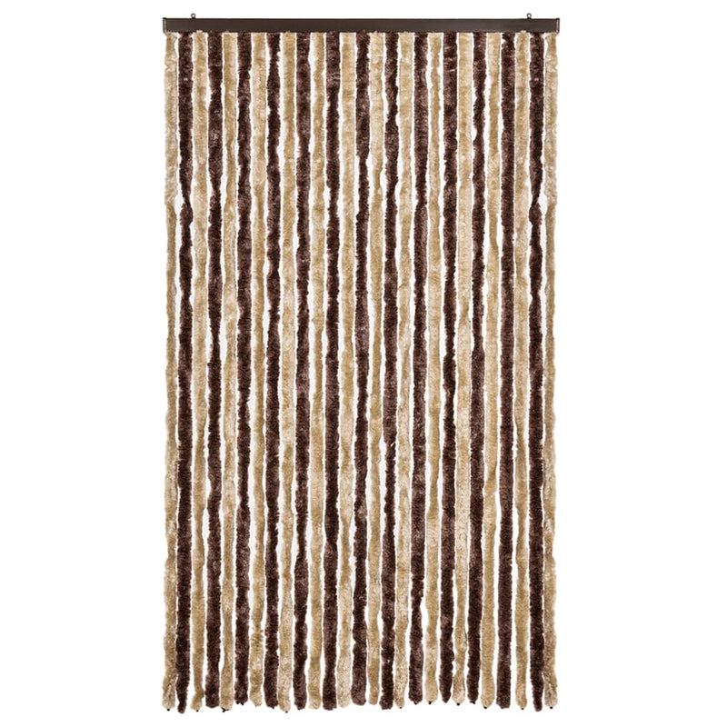 Load image into Gallery viewer, Vidaxl vliegengordijn 118x220 cm chenille beige en lichtbruin