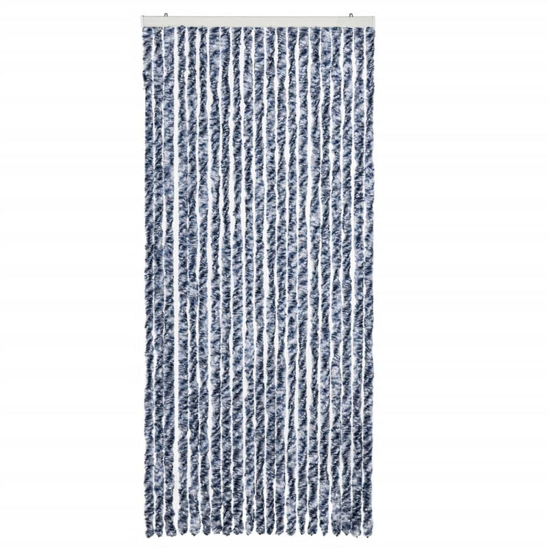 Load image into Gallery viewer, Vidaxl vliegengordijn 90x200 cm chenille blauw en wit