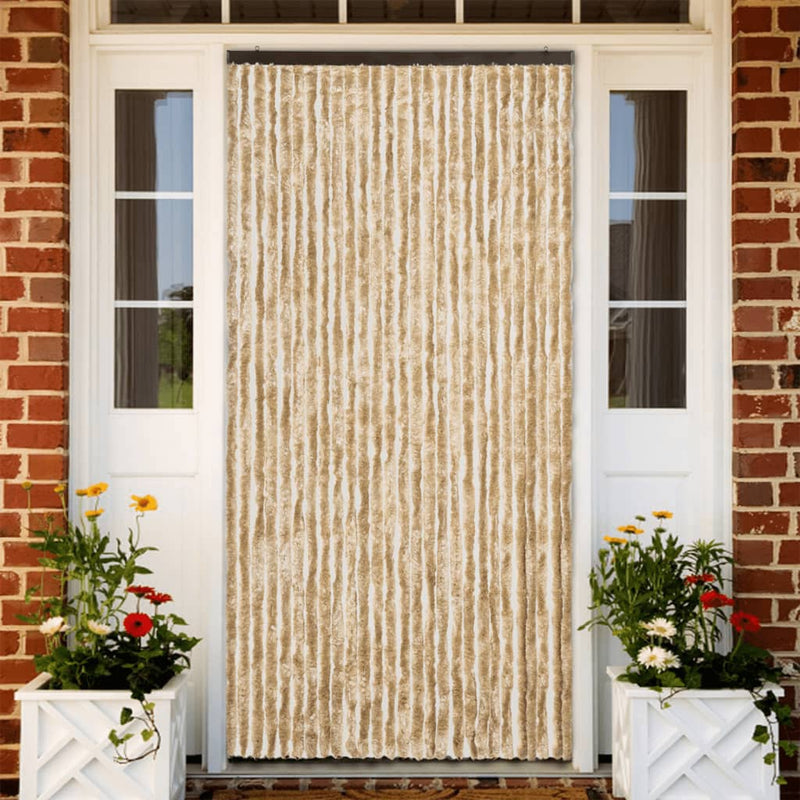 Load image into Gallery viewer, Vidaxl vliegengordijn 118x220 cm chenille beige