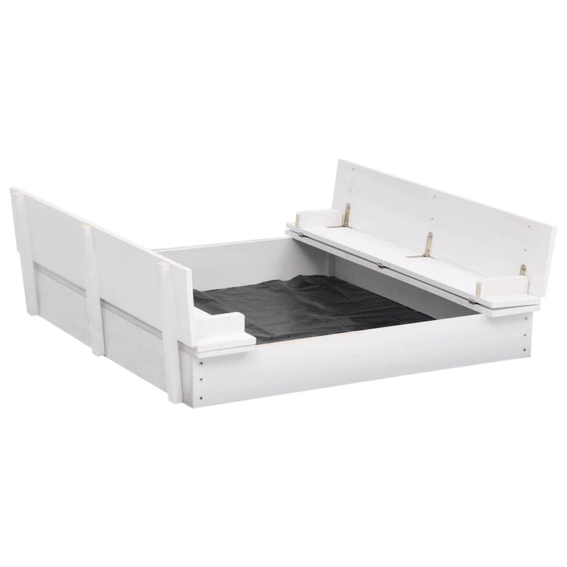 Load image into Gallery viewer, Vidaxl zandbak 95x90x15 cm vurenhout wit