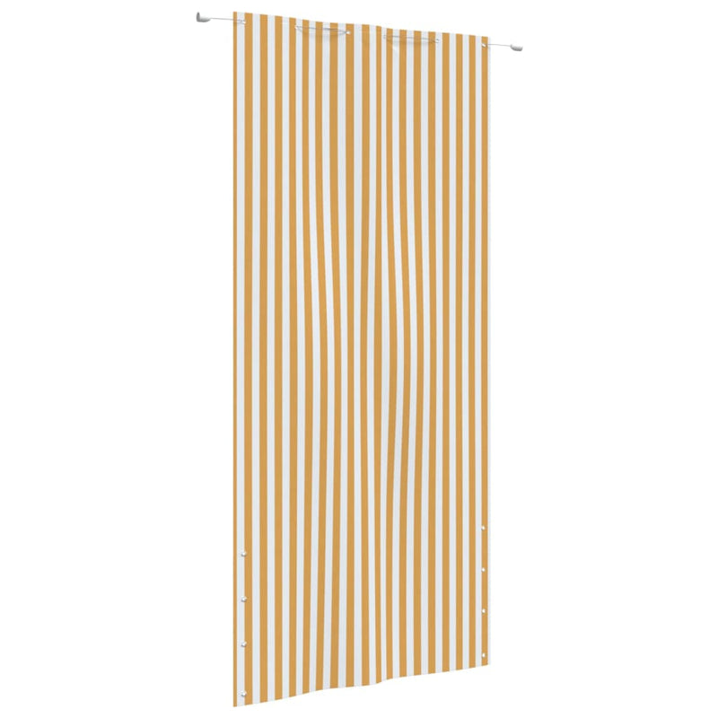 Load image into Gallery viewer, VidaXL Balkonscherm 120x240 cm oxford stof geel en wit