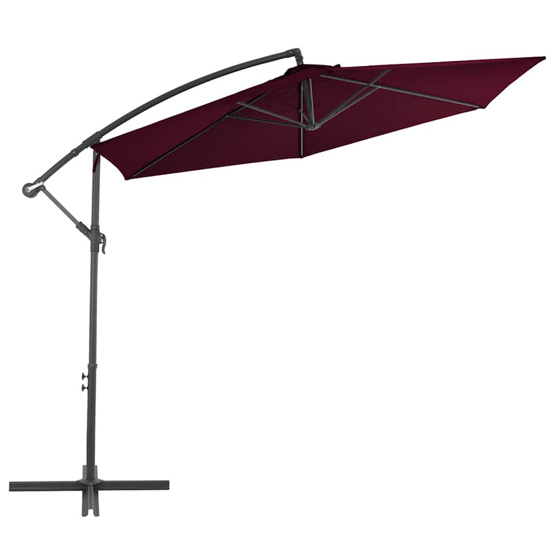 Load image into Gallery viewer, Vidaxl zweefparasol met aluminium paal 300 cm bordeauxrood