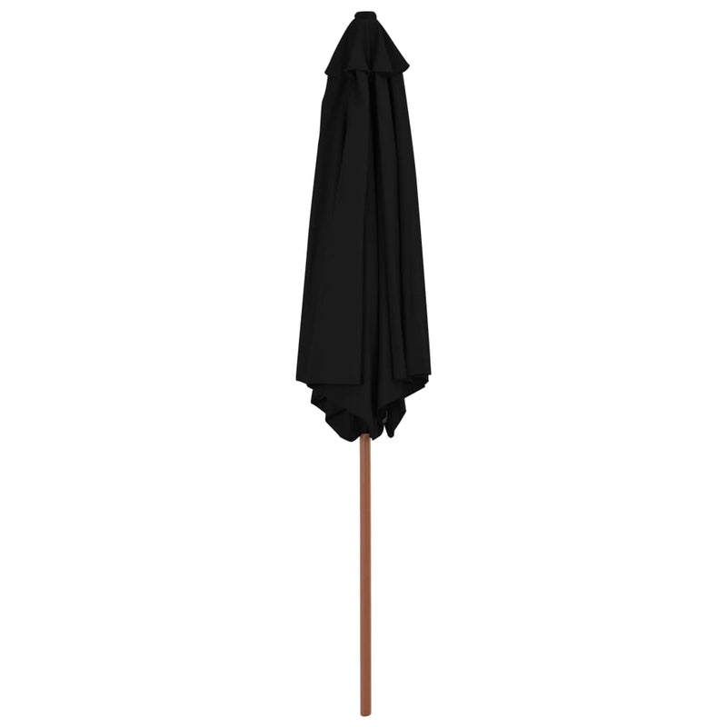Load image into Gallery viewer, Vidaxl parasol met houten paal 270 cm zwart