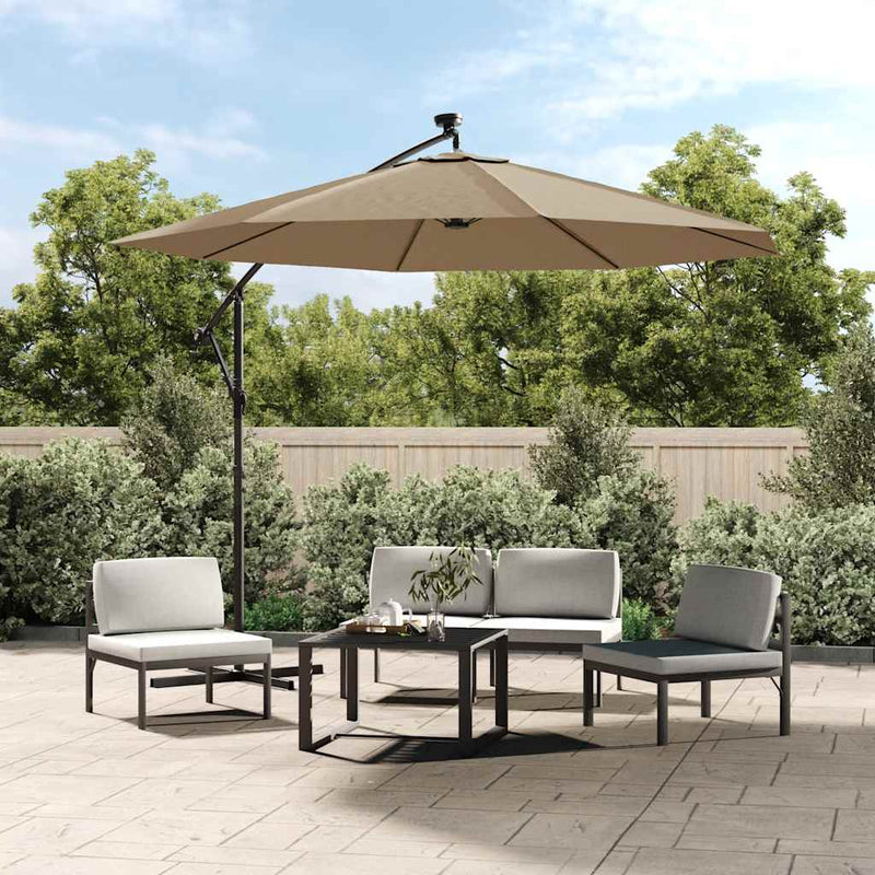 Load image into Gallery viewer, Vidaxl vervangende stof voor zweefparasol taupe 350 cm