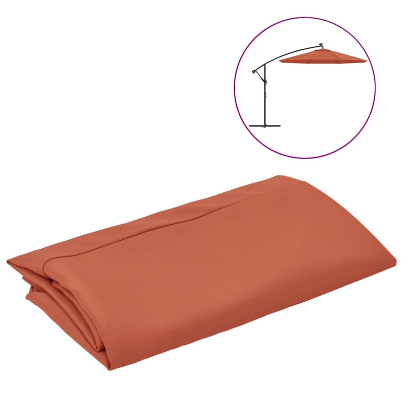 Load image into Gallery viewer, Vidaxl vervangingsdoek voor zweefparasol 350 cm terracottakleurig
