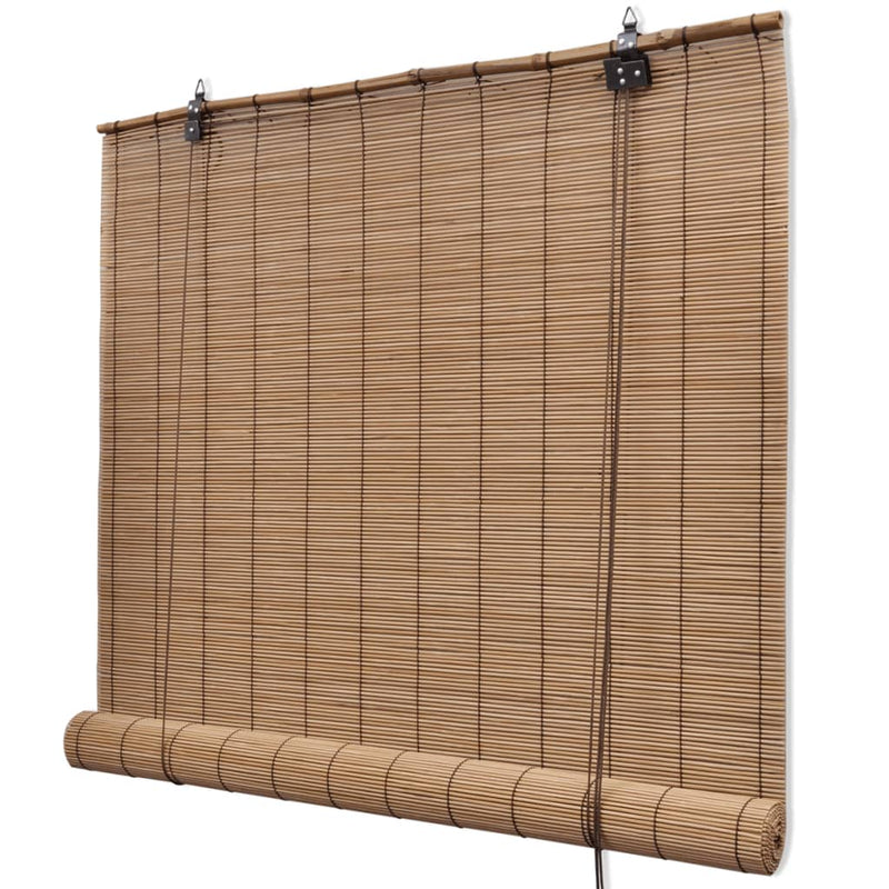 Load image into Gallery viewer, Vidaxl rolgordijnen 2 st 80x160 cm bamboe bruin