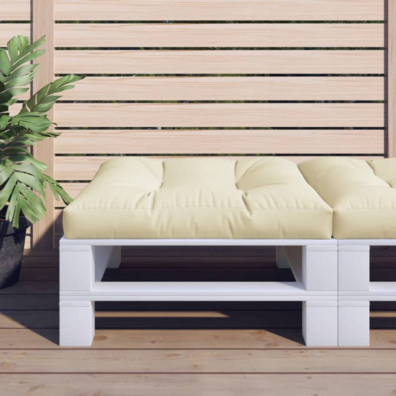 Load image into Gallery viewer, Vidaxl palletkussen 70x70x12 cm stof crèmekleurig