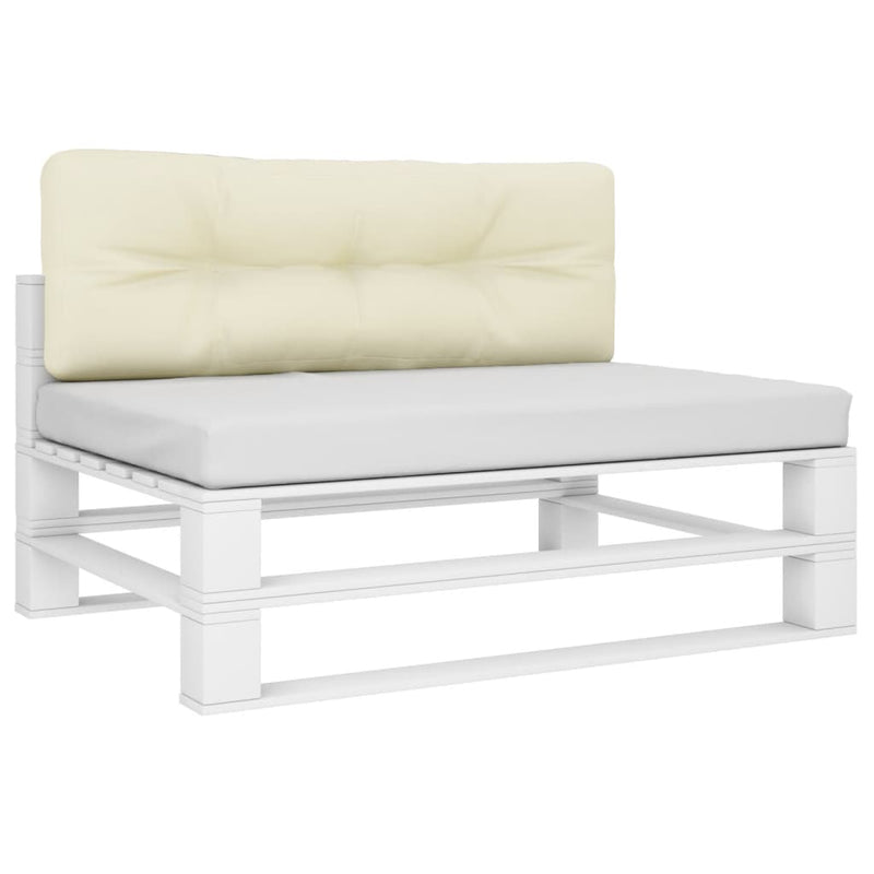 Load image into Gallery viewer, VidaXL Palletkussen 120x40x12 cm stof crèmekleurig