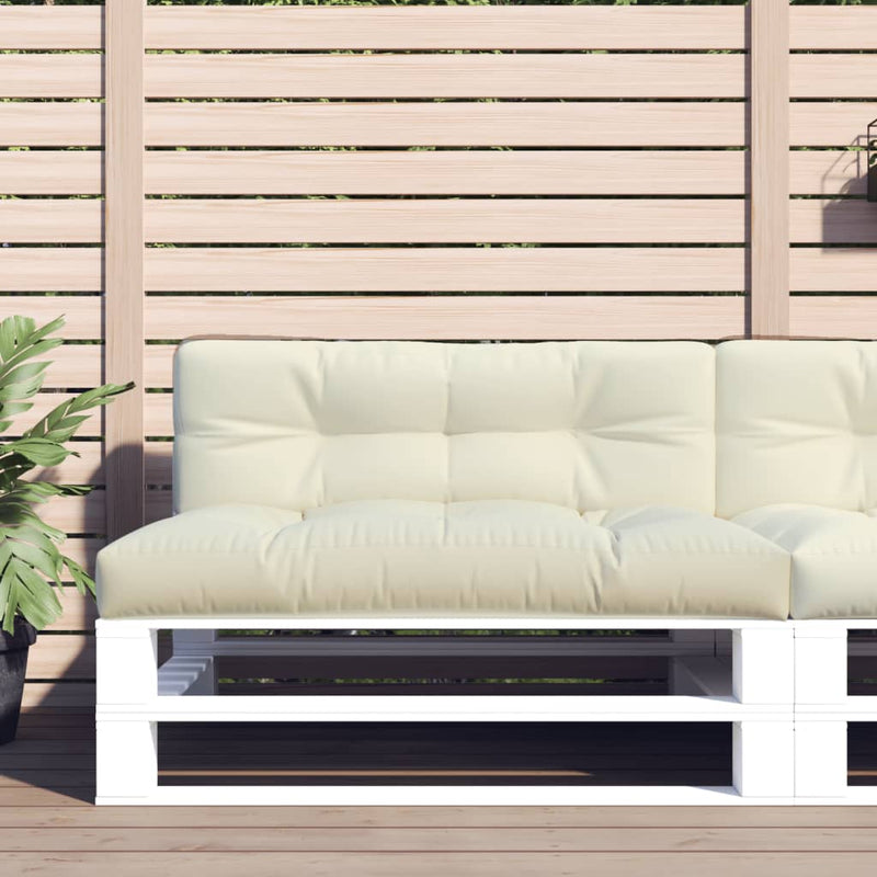 Load image into Gallery viewer, VidaXL Palletkussen 120x40x12 cm stof crèmekleurig
