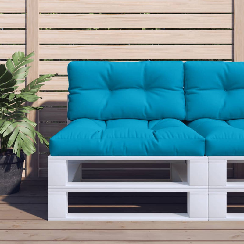 Load image into Gallery viewer, Vidaxl palletkussens 2 st stof lichtblauw