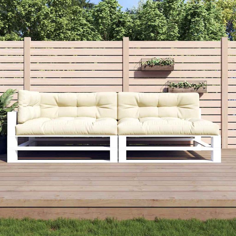 Load image into Gallery viewer, Vidaxl palletkussens 5 st stof crèmekleurig