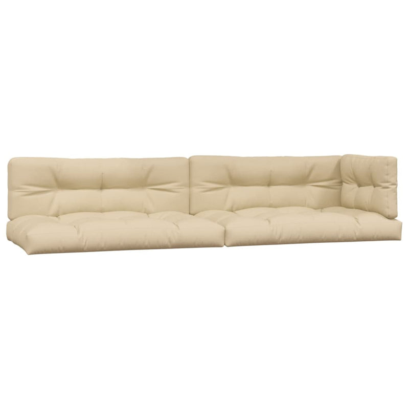 Cargue la imagen en el visor de la galería, Vidaxl palletkussens 5 st stof beige