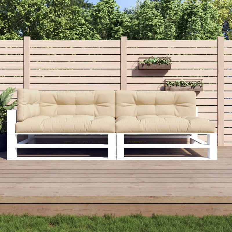 Cargue la imagen en el visor de la galería, Vidaxl palletkussens 5 st stof beige