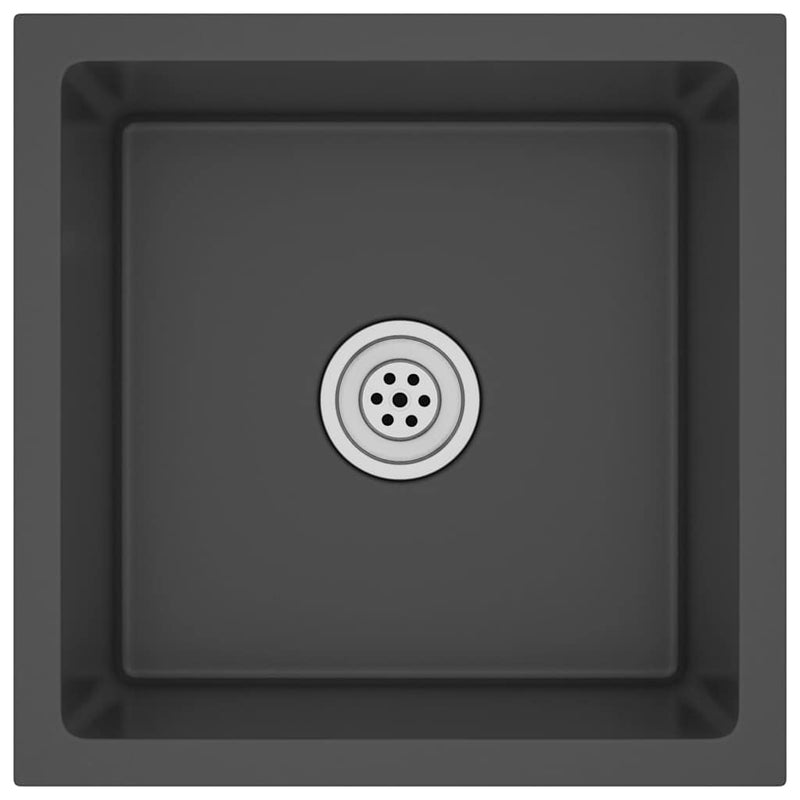 Load image into Gallery viewer, Vidaxl gootsteen handgemaakt roestvrij staal zwart