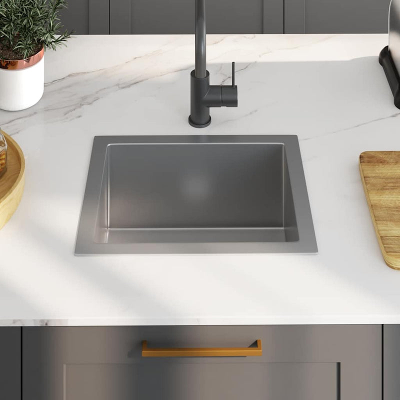 Load image into Gallery viewer, Vidaxl gootsteen handgemaakt roestvrij staal