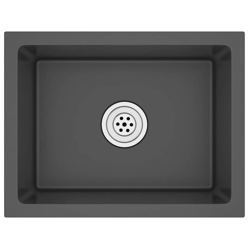 Load image into Gallery viewer, Vidaxl gootsteen handgemaakt roestvrij staal zwart