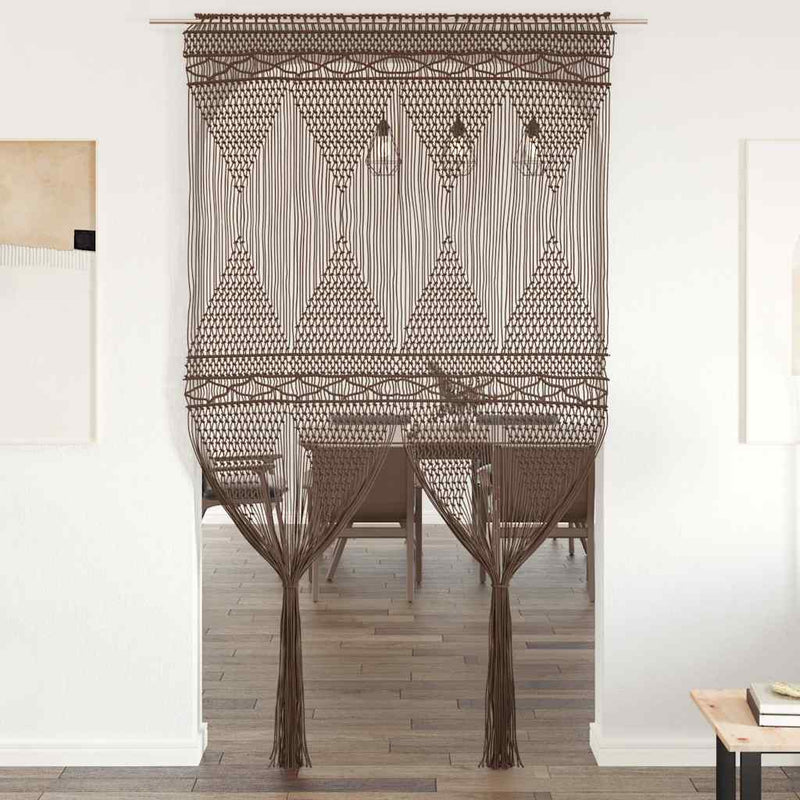 Load image into Gallery viewer, Vidaxl gordijn macramé 140x240 cm katoen taupe