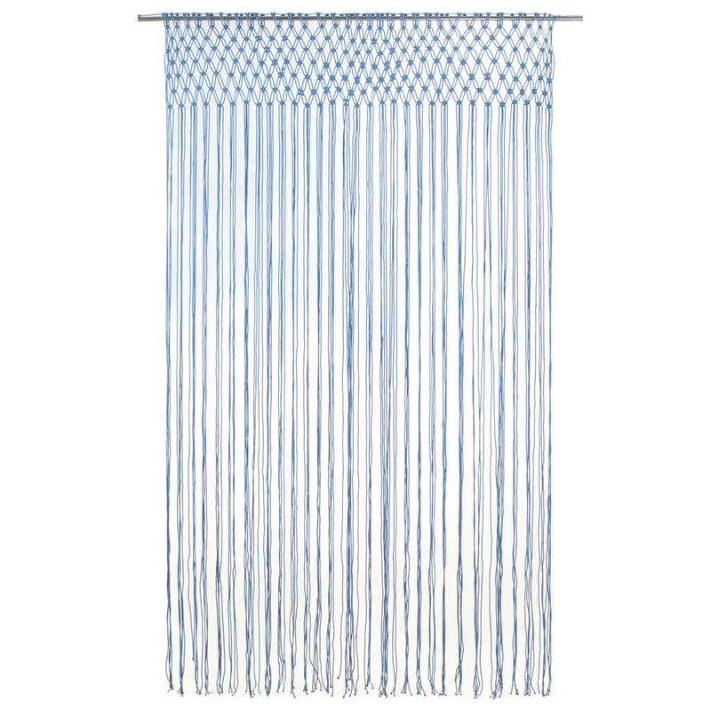 Load image into Gallery viewer, Vidaxl gordijn macramé 140x240 cm katoen blauw