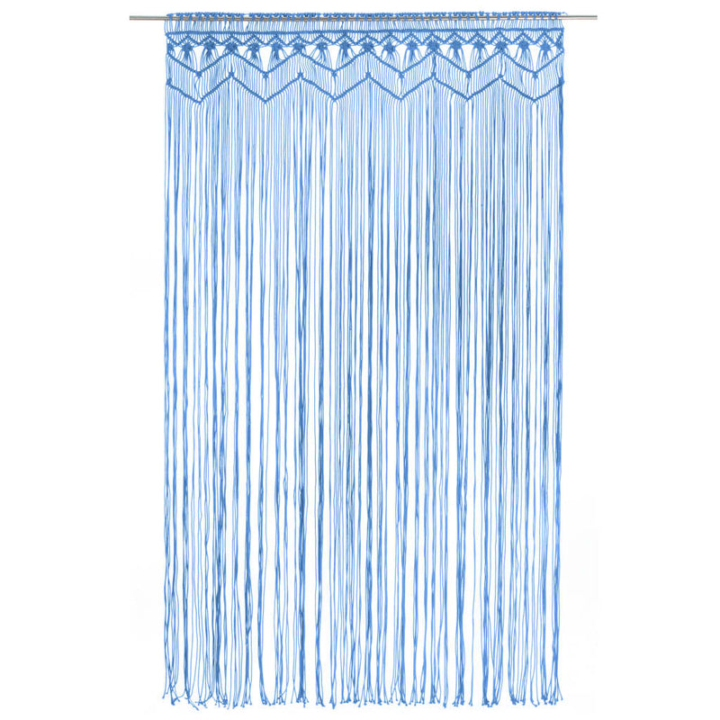 Load image into Gallery viewer, Vidaxl gordijn macramé 140x240 cm katoen blauw