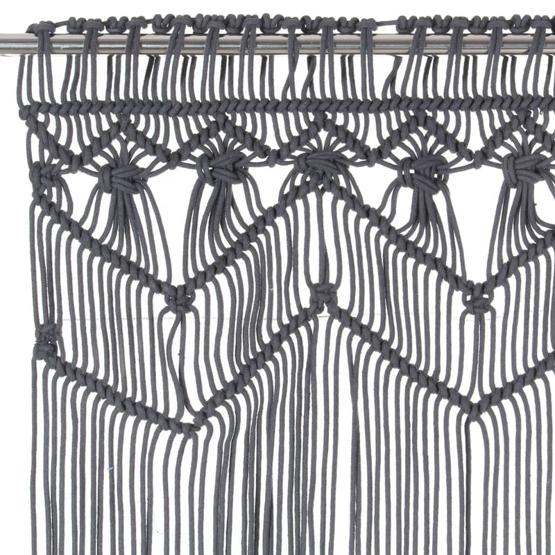 Load image into Gallery viewer, Vidaxl gordijn macramé 140x240 cm katoen antraciet