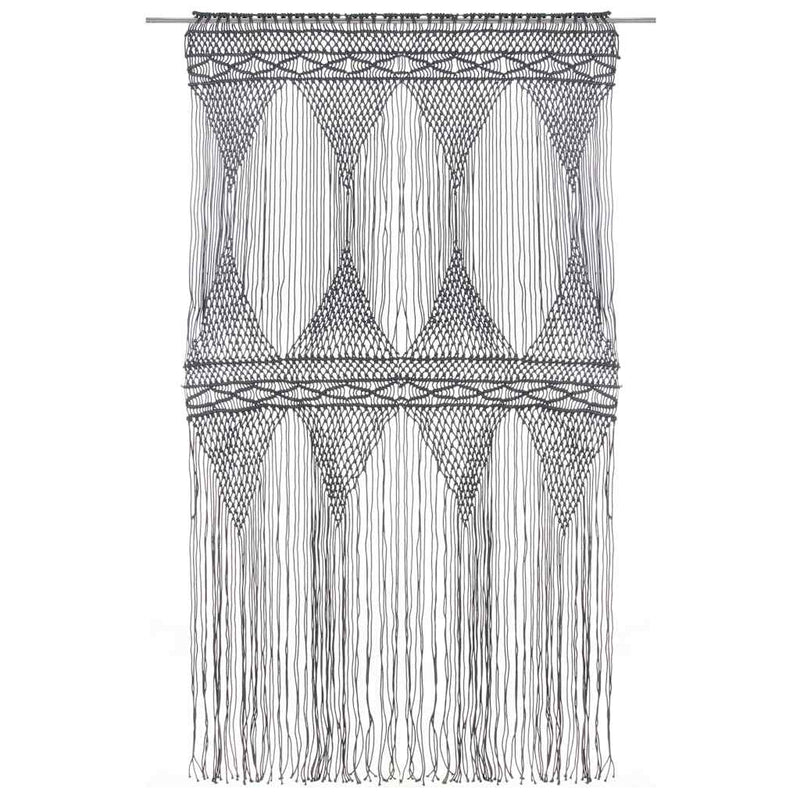 Load image into Gallery viewer, Vidaxl gordijn macramé 140x240 cm katoen antraciet