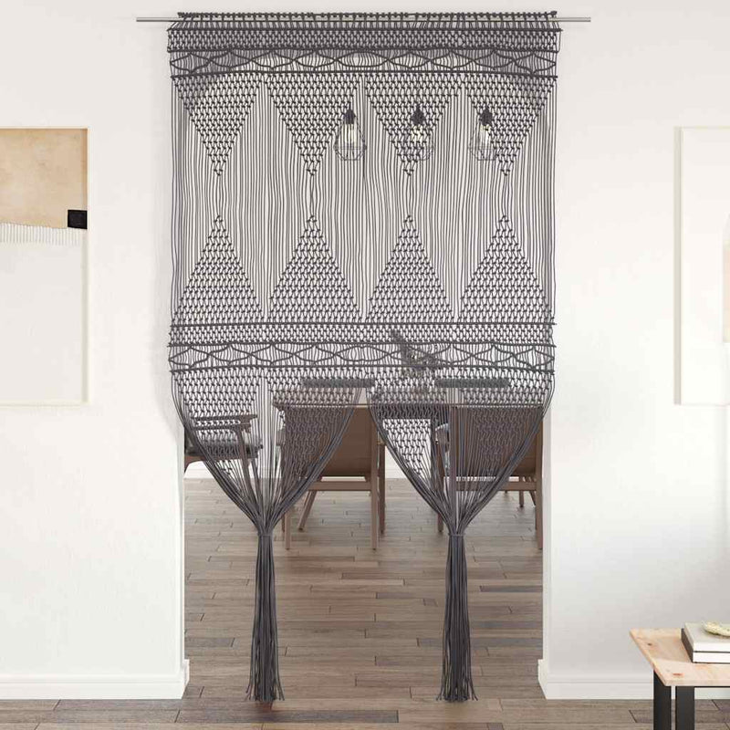 Load image into Gallery viewer, Vidaxl gordijn macramé 140x240 cm katoen antraciet