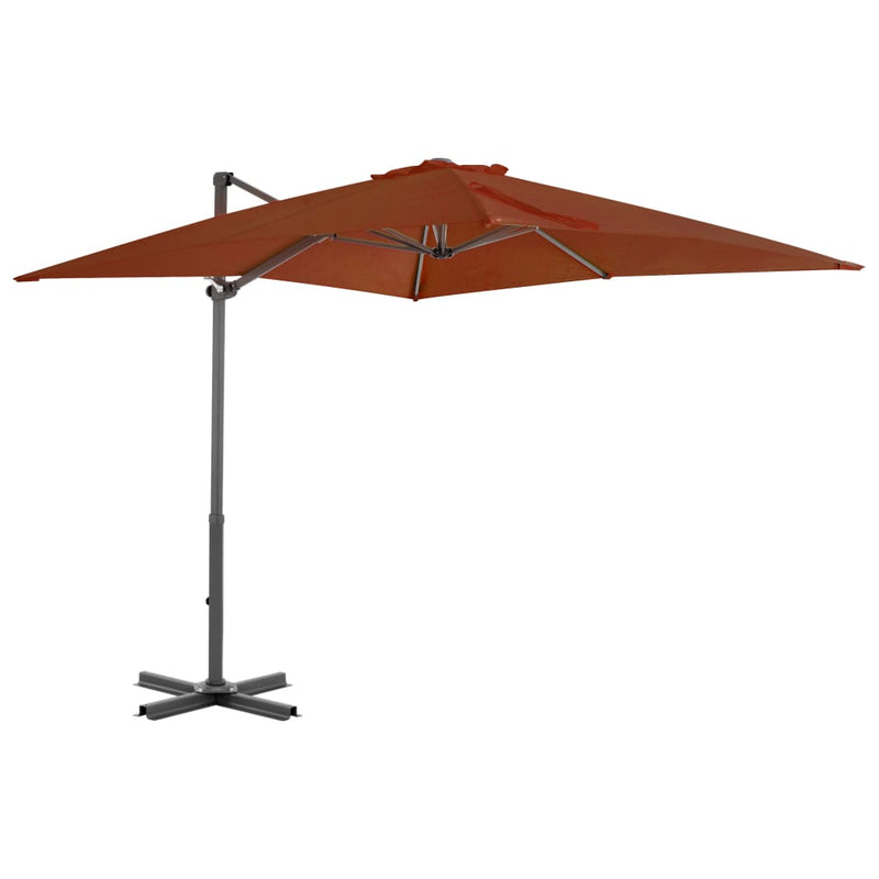 Load image into Gallery viewer, Vidaxl zweefparasol met aluminium paal 250x250 cm terracottakleurig
