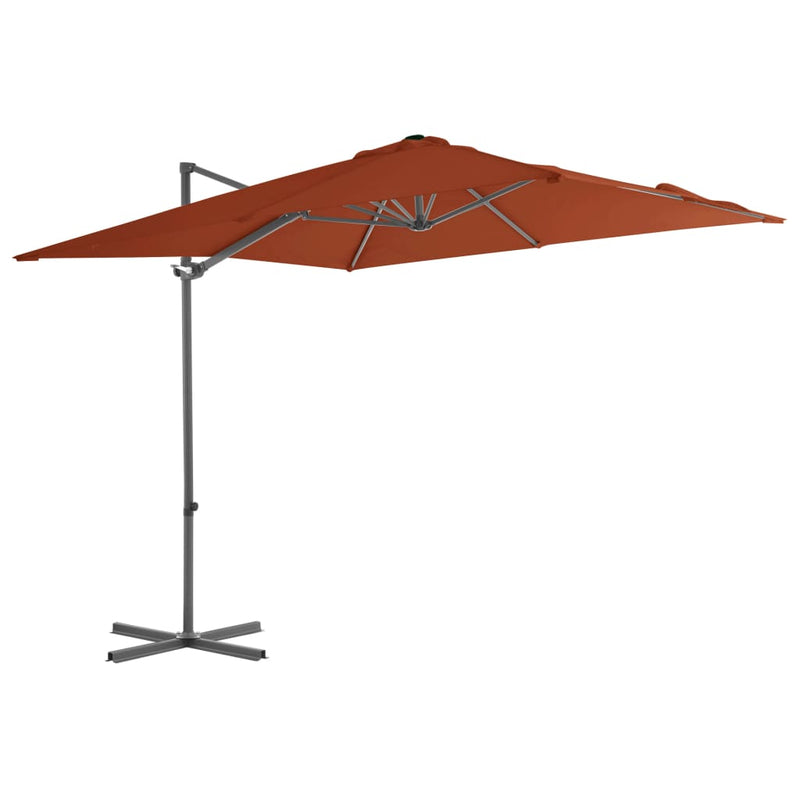 Load image into Gallery viewer, Vidaxl zweefparasol met stalen paal 250x250 cm terracottakleurig
