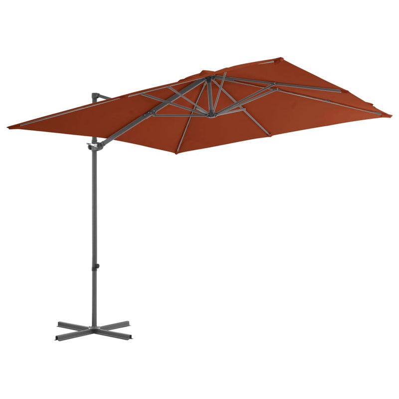 ギャラリービューアに画像をロードする, Vidaxl zweefparasol met stalen paal 250x250 cm terracottakleurig