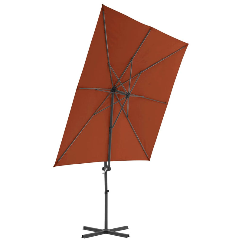 Load image into Gallery viewer, Vidaxl zweefparasol met stalen paal 250x250 cm terracottakleurig