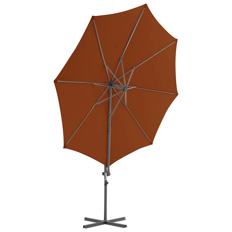 ギャラリービューアに画像をロードする, Vidaxl zweefparasol met stalen paal 300 cm terracottakleurig