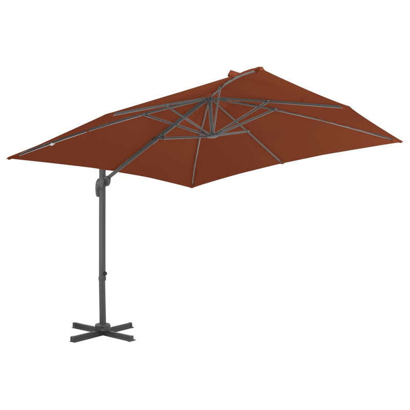 Load image into Gallery viewer, Vidaxl zweefparasol met aluminium paal 400x300 cm terracottakleurig