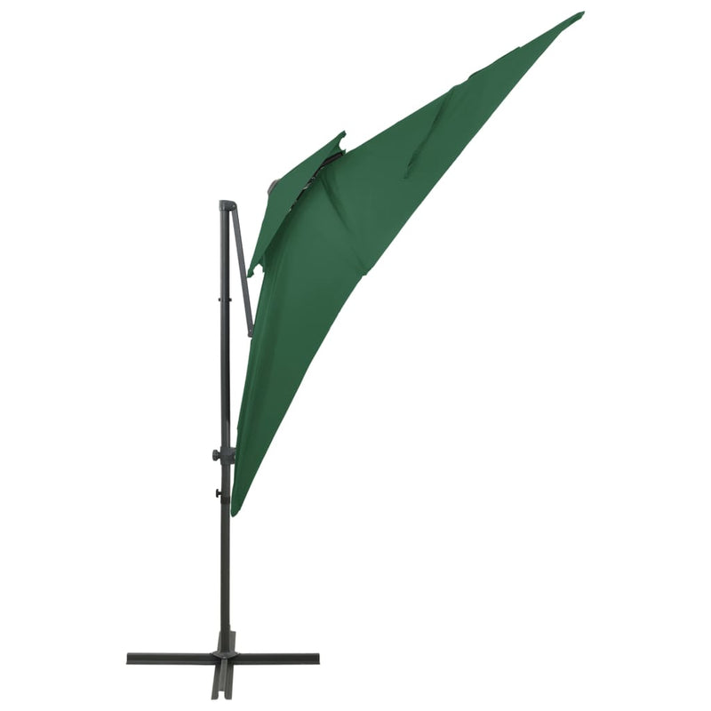 Load image into Gallery viewer, Vidaxl zweefparasol met dubbel dak 250x250 cm groen