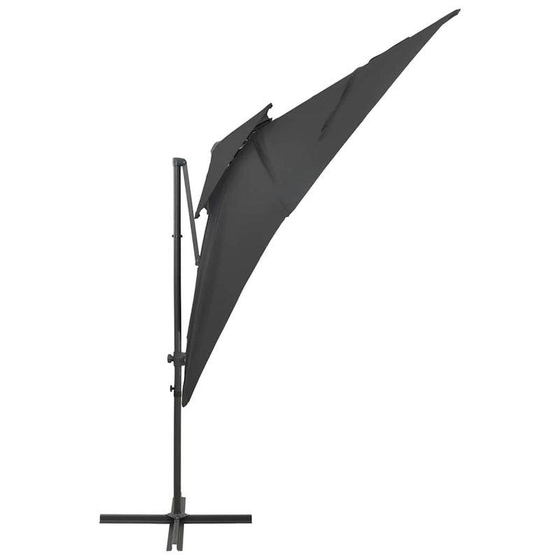 ギャラリービューアに画像をロードする, Vidaxl zweefparasol met dubbel dak 250x250 cm antracietkleurig