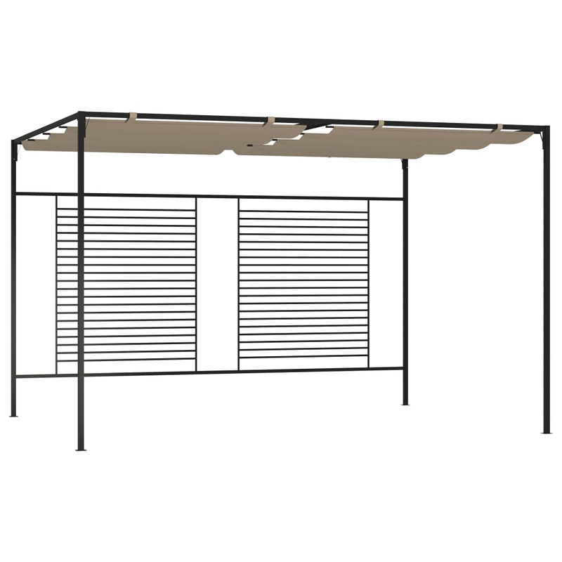Load image into Gallery viewer, VidaXL Prieel met uittrekbaar dak 180 g m² 3x4x2,3 m taupe